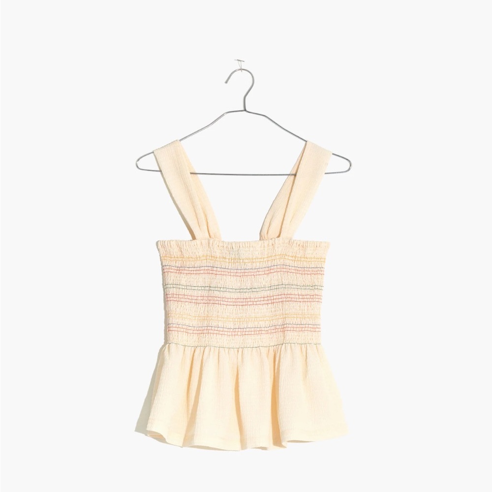 Madewell Cream Striped Women's Top